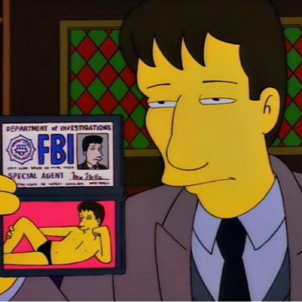 Simpsons Agent Mulder David Duchovny Enamel Pin - Picture 5 of 5
